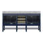 Meuble-lavabo double 72 po avec plateau en marbre Sivam-246597875