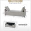 Banc de rangement moderne 59 po avec deux coussins et une poche Patrece-403083335