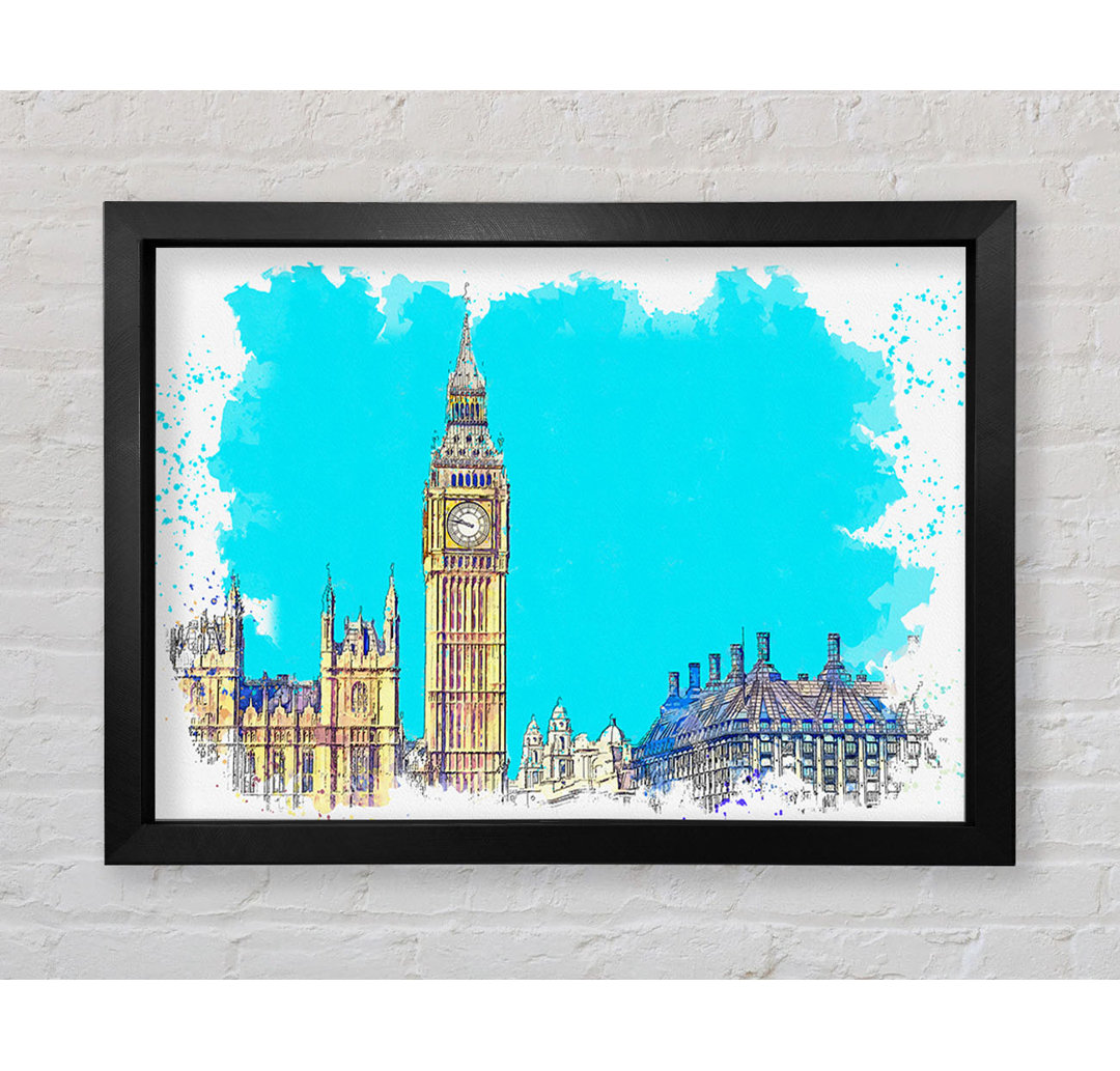 London Big Ben Splatter - Druck