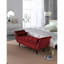 Banc capitonné vintage de 165 cm de long, pouf de rangement recouvert de velours au design rétro classique, repose-pieds moderne du milieu du siècle pour salon
