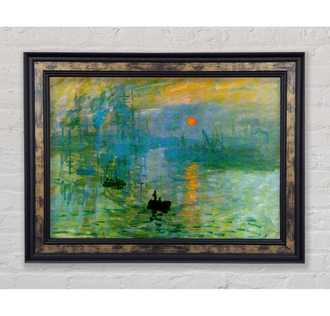 Monet Sonnenuntergang - Einzelner Bilderrahmen Kunstdrucke