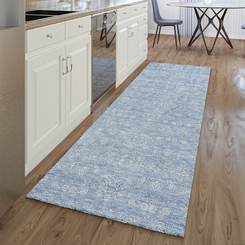 Premium Machine Washable Prisco Sky Rug, Runner 2'3" x 7'6"