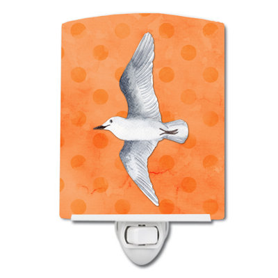 Sea Gull Polka Dots Ceramic Night Light