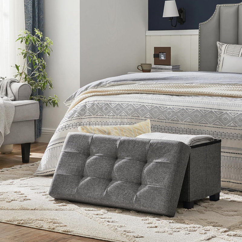 76cm Wide Rectangle Ottoman with Storage