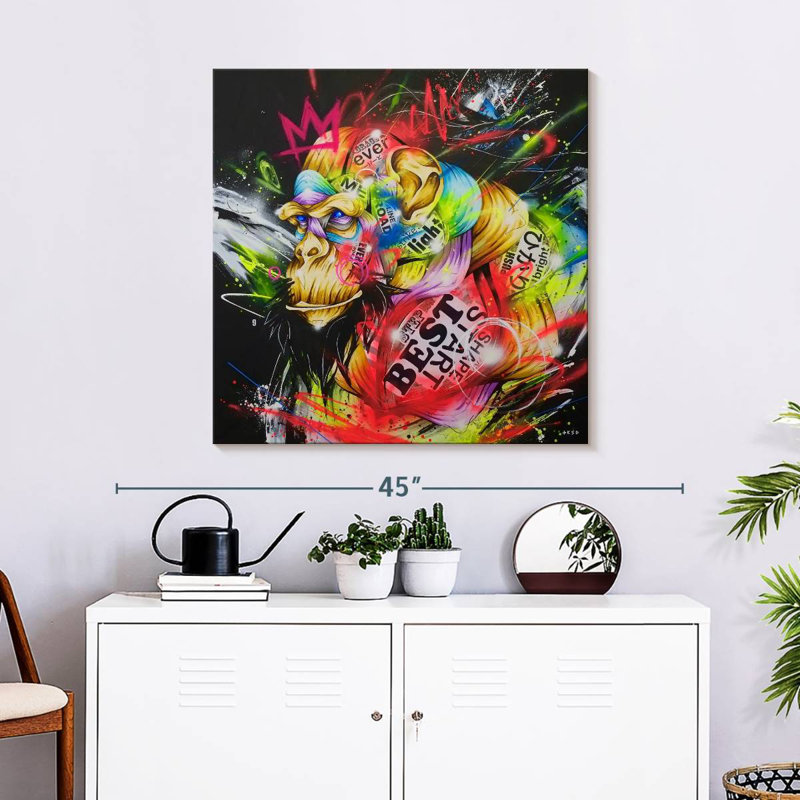 Crowle Samurai Monkey, 30" H x 30" W
