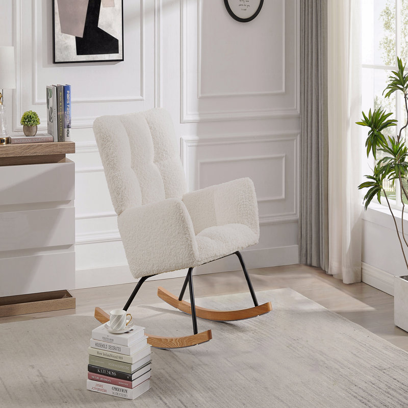 Fauteuil d'appoint rembourré en tissu Comfy
