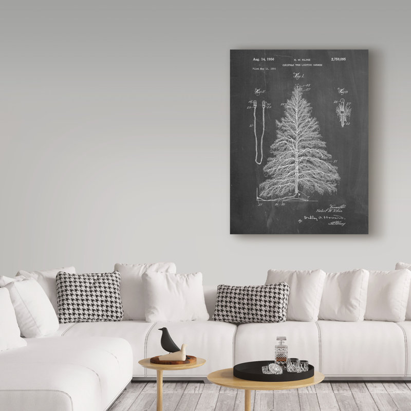 «Christmas Tree 1» par Manilo, reproduction d'art sur toile tendue, H 47 po x l 35 po