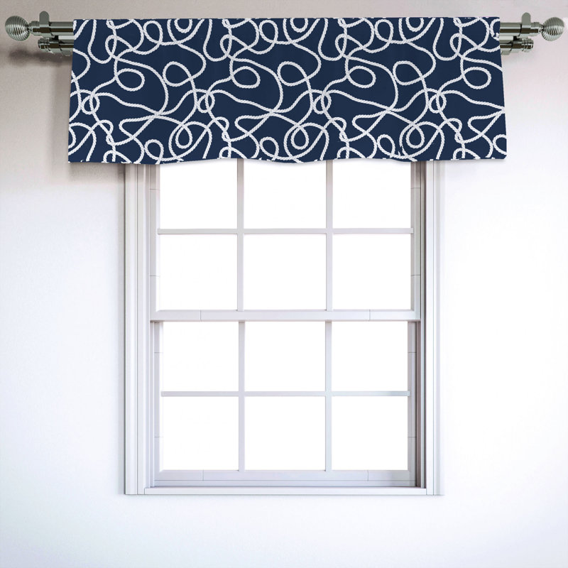 Sateen Abstract Ruffled Window Valance