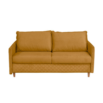 Melieck 2 Seater Velvet Sofa Bed with Mattress