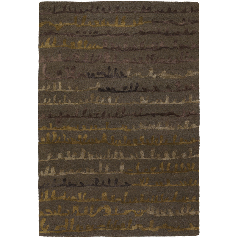 Navyan Khaki Area Rug, Brown, Rectangle 5' x 7'6"