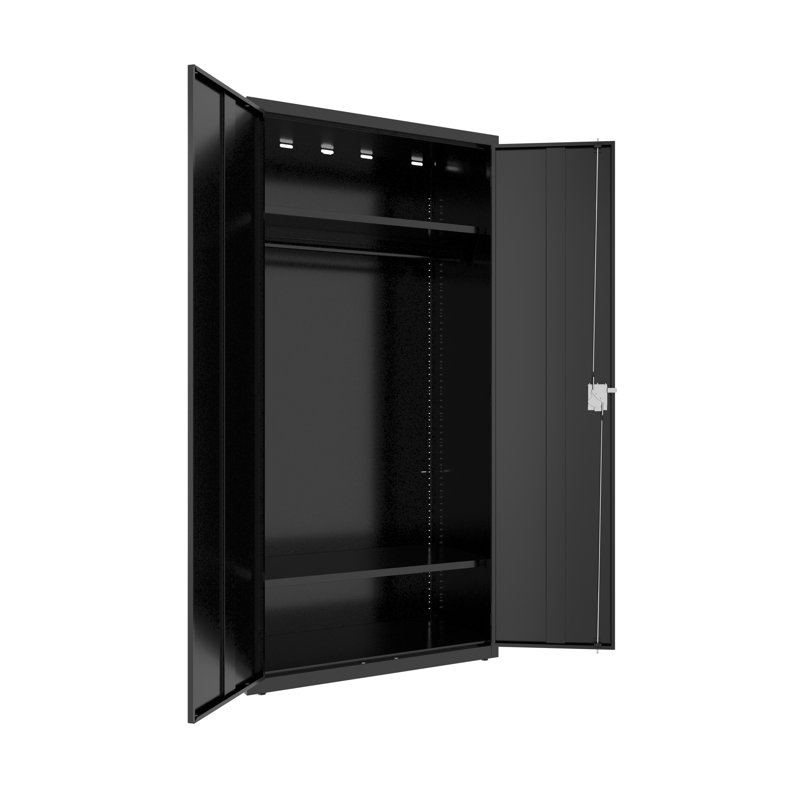 Armoire de rangement à 5 tablettes Ayomide, Noir