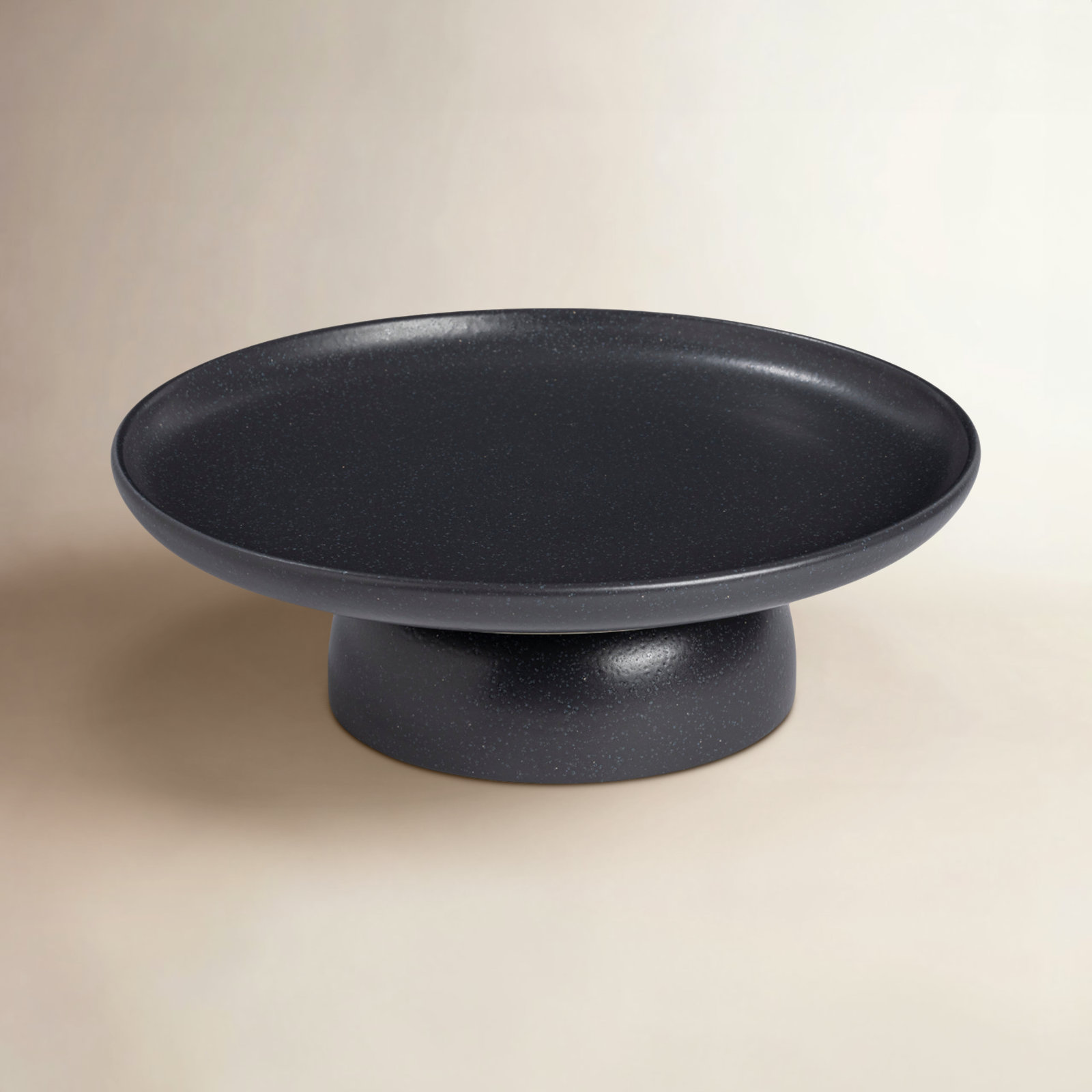 Casafina Pacifica Stoneware Cake Stand, Seed Gray