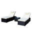 Ensemble de chaises longues d'extérieur 3 pièces-1945950659