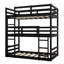 Lit superposé simple en bois d'hévéa avec échelles-105895296