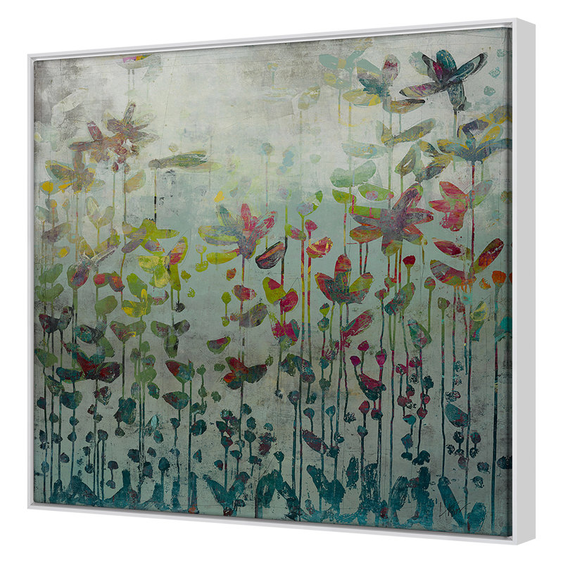 Cozette's Garden Print by Harris, Maeve, 50" H x 50" W, White Framed