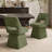 Upholstered Swivel Dining Chairs - Modern Chenille, Open Back for Kitchen (Set of 2)-125963141-125963142