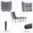 Cellan Accent Chair With Ottoman, Velvet Modern Tufted Wingback Club Chair-39567220