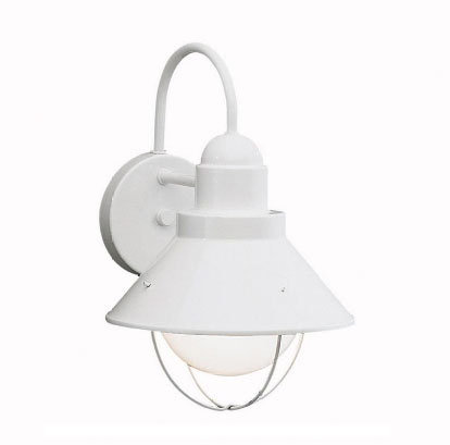 Kichler Seaside 1 - Light 12" Outdoor Barn Light, White