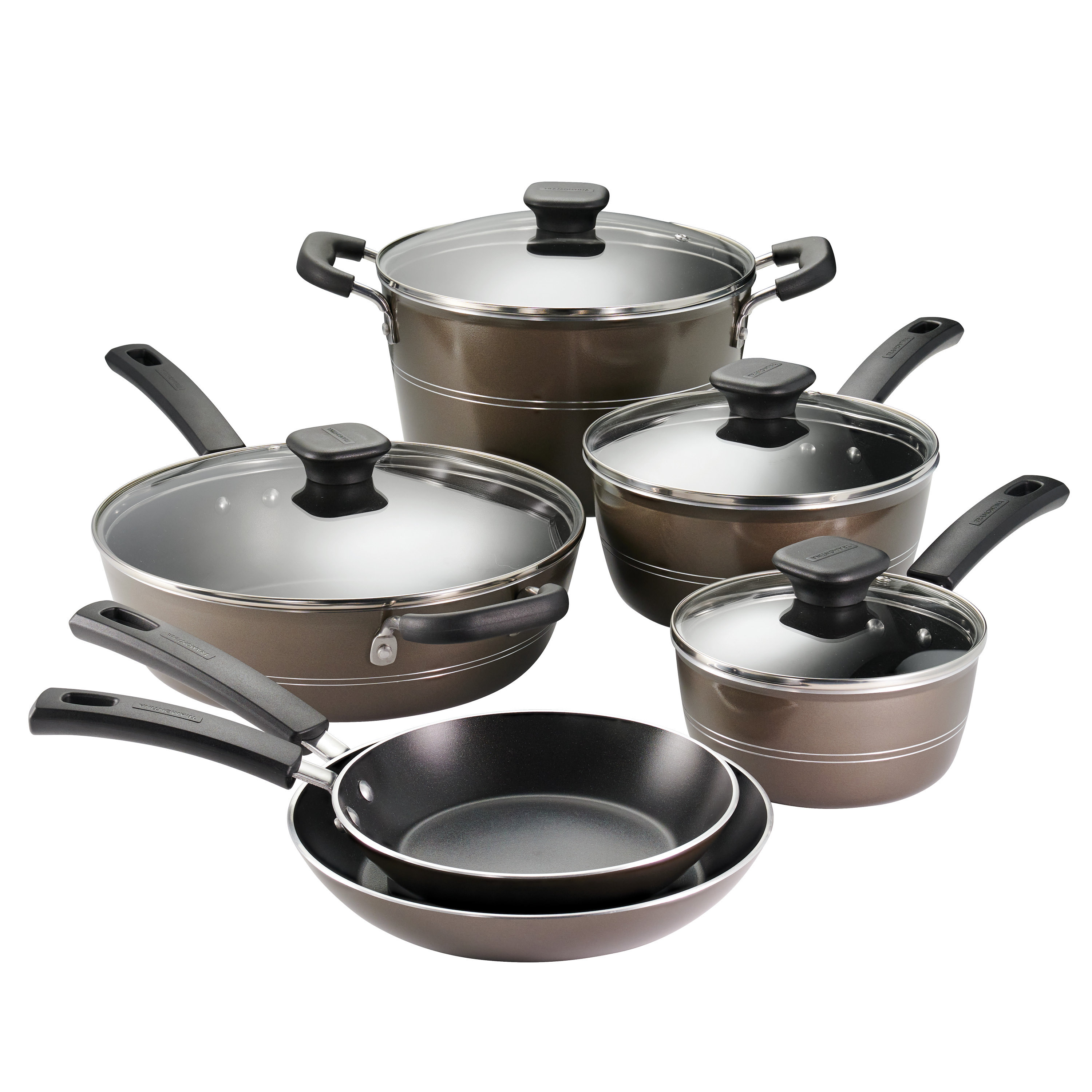 Pots & Pans 12 Pc Aluminum Nonstick Cookware Set - Tramontina US