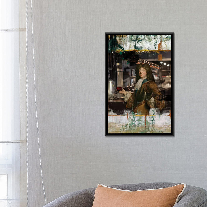 « bravos », impression sur toile, H 26 po x l 18 po x P 1,5 po, Toile avec cadre noir, Pas de tapis
