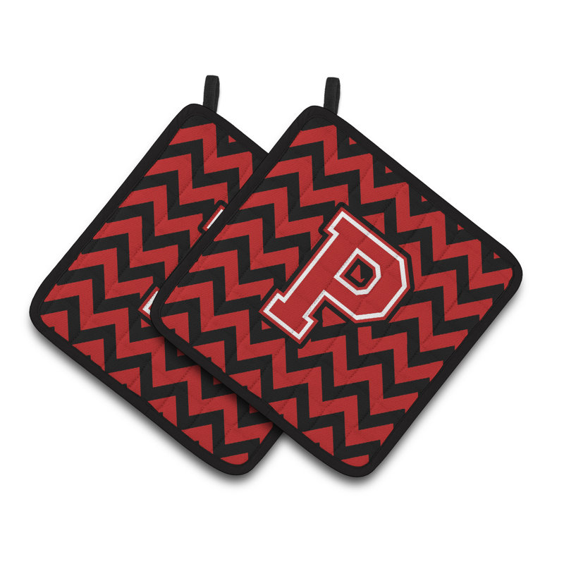 Poignée à chevrons, Noir / rouge, P