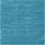 Tapis en polypropylène tissé à la machine à poils longs de couleur unie turquoise Fragos-1063882287