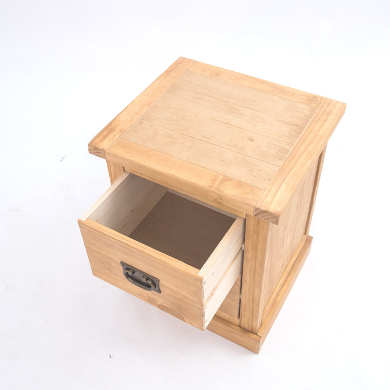Nagle 45 cm W Bedside Table, Squared