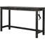 Table de salle à manger 3 pièces pour comptoir - table en bois massif avec prise électrique, 2 ports, tabourets, noir anthracite, design rustique et transitionnel, table de 60 pouces, sièges 2, sièges rectangulaires, style, look,