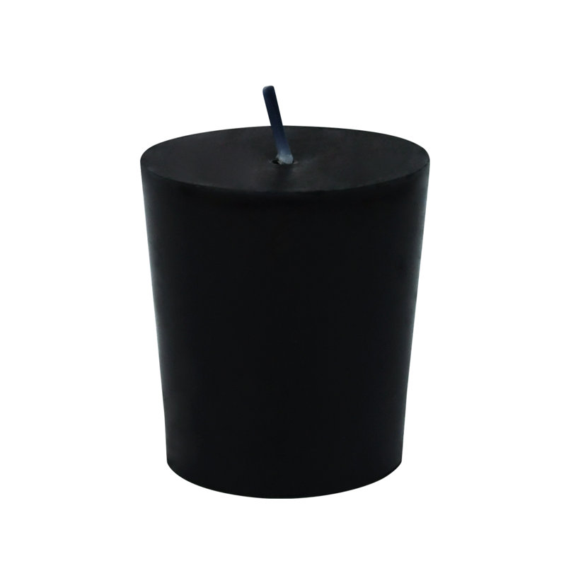 Unscented Votive Candle, Black, Set of 12