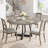 Mirador 47 Inch Round Dining Table, Wooden Dinner Table for 4, Industrial Kitchen Table with Wooden Top and Metal Base for Home Dining Room or Living Room-561394749