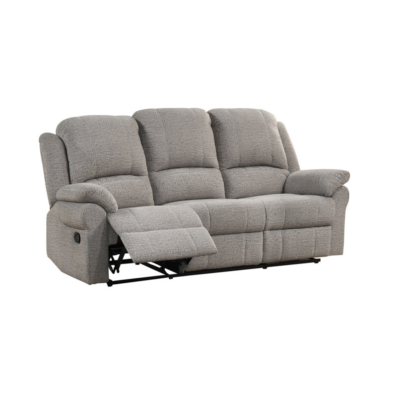 Canapé inclinable, chenille brune, Grey-Beige