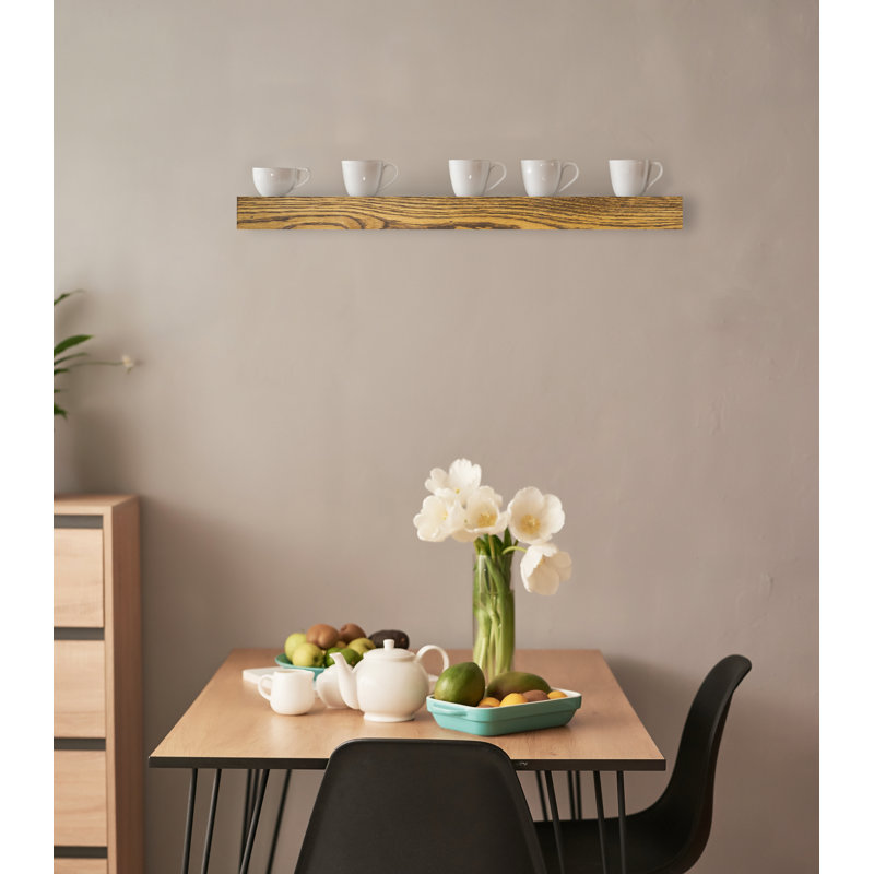 Tablette en bois de chêne Seyon, Miel, H 3 po x l 31 po x P 6 po