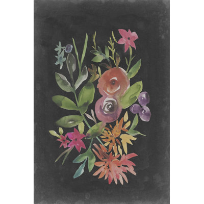 Velvet Floral II 1 Piece Wrapped Canvas Wall Art