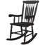 Fauteuil à bascule d'extérieur, chaise berçante de patio, siège de véranda à dossier haut pour pelouse et jardin