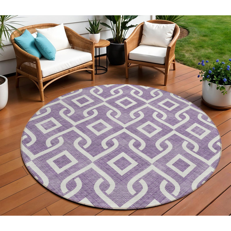 Tapis rond ivoire 8 po
