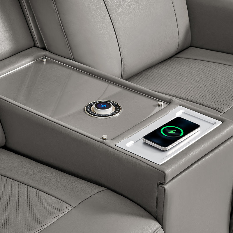 Canapé inclinable en cuir avec console Harbour Immersive Audio