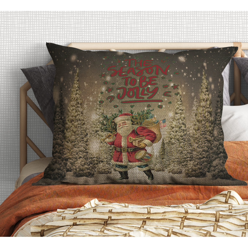 Housse et insert de coussin rectangulaire d'extérieur Jolly Jolly Season, 18 po x 24 po, Rectangle
