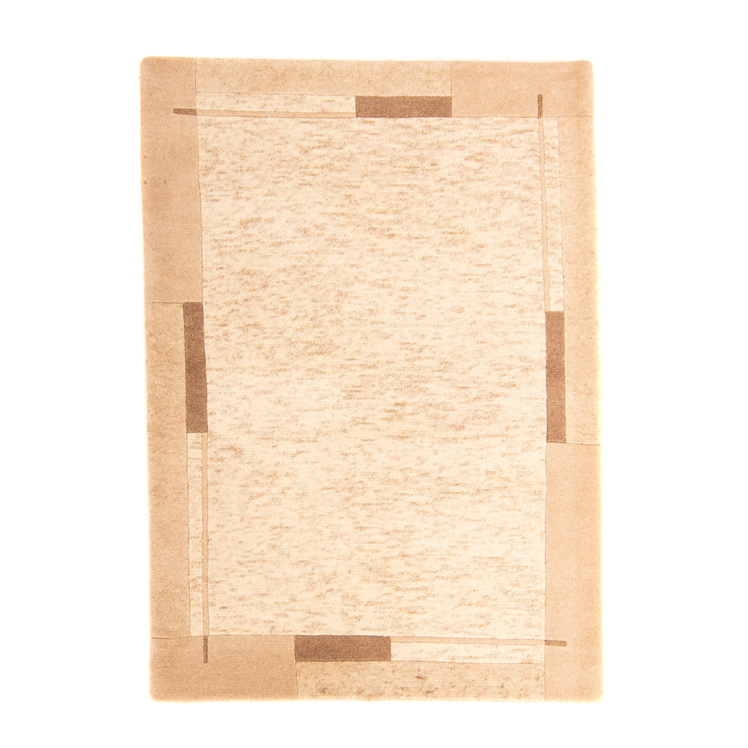 Handgefertigter Teppich Spinnerstown aus Wolle in Braun/Beige