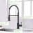 Touchless Kitchen Faucet,Hands Free Automatic Smart Kitchen Faucet Black Smart Kitchen Faucet-125225678