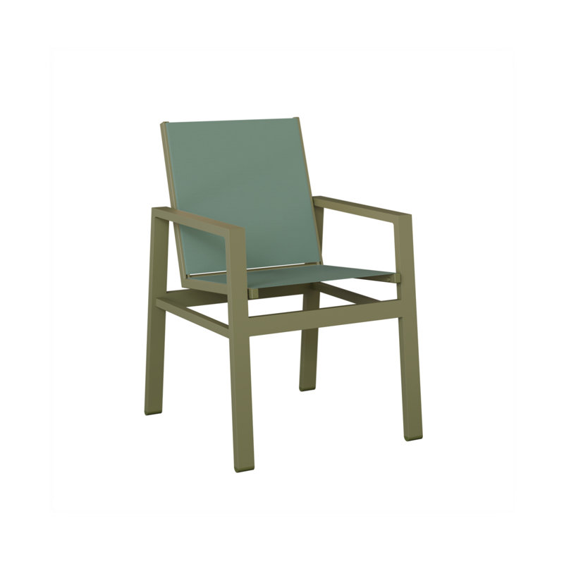 Chaise de salle à manger Ohlson, Aluminium vert sauge, Bleu sauge