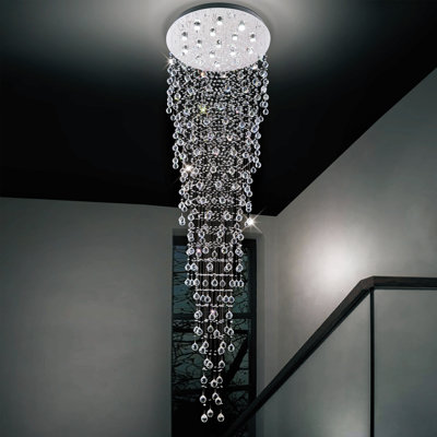 Plafonnier encastré 16 lumières avec finition chromée