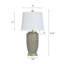 Lampe de table Poly - Raffine or - Abat-jour blanc