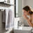 Soft Absorbent Quick Dry Face Towel, Lint Free Hand Towel And Facial Washcloth For Daily Home Use, 13.8x27.6in Gray-1653988034