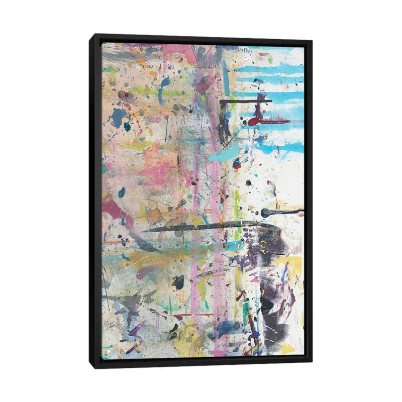 « dc iii », art mural sur toile tendue, H 26 po x l 18 po x P 1,5 po, Toile avec cadre noir, Pas de tapis