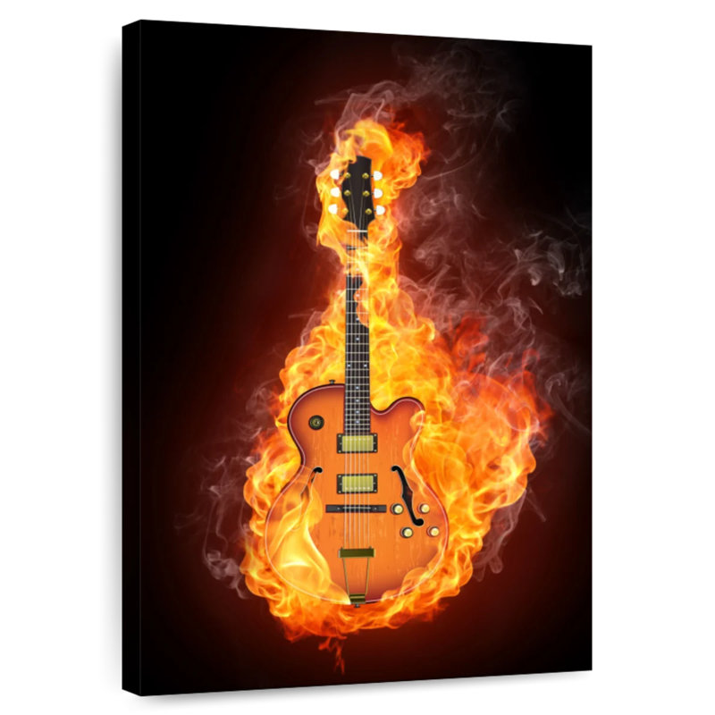 Abarca Blazing Electric Guitar, 45" H x 30" W