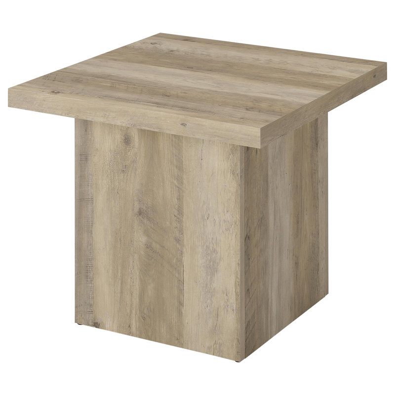 End Table  23 x 23 x 21 Inch (Engineered Wood) - Pine  1 Piece
