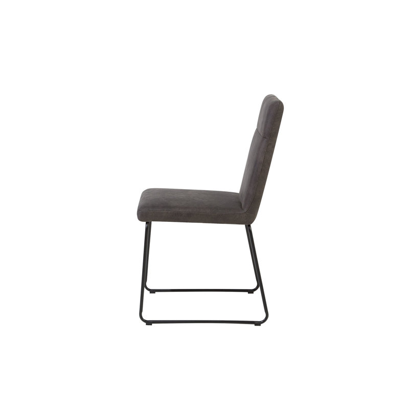 Davina 42.5 cm H Microfiber / Microsuede Side Chair, Grey