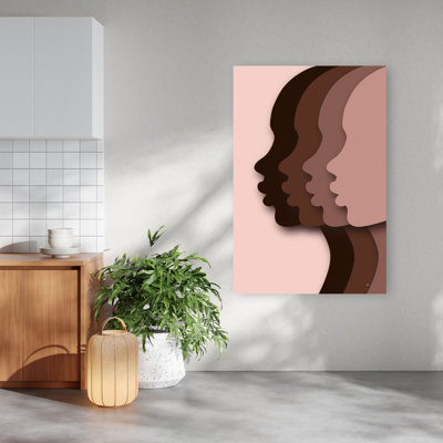 «Face of Diversity», impression murale moderne minimaliste
