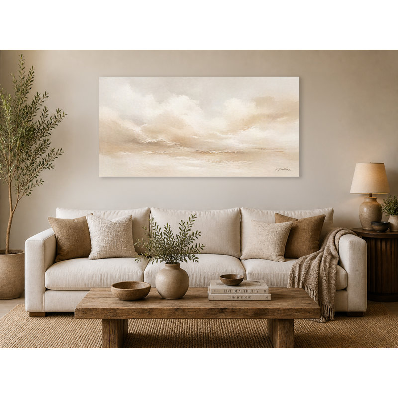 Art mural sur toile Cloudscape, H 27,5 po x l 55 po x P 1,5 po