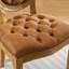 Chaises de salle à manger orange, ensemble de 2, assise en similicuir PU, piètement en bois massif, coussin en mousse à haute résilience, style français orange avec garniture cloutée, structure, confort optimal, densité et ressorts en acier